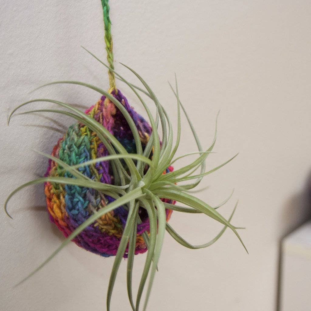 Tiered Air Plant Hanger Knit or Crochet Kit - Bohemian Decor