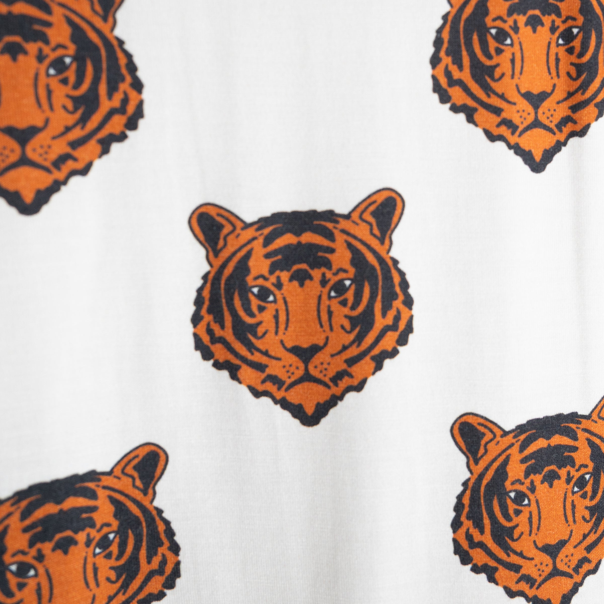 Tigers Print Bamboo Short Sleeve Biker Set for Kids