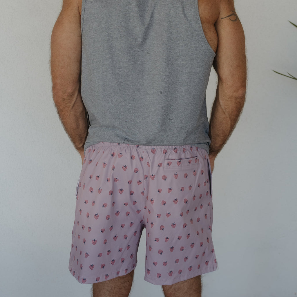 Men's Board Shorts with Drawstring - Matilda Print