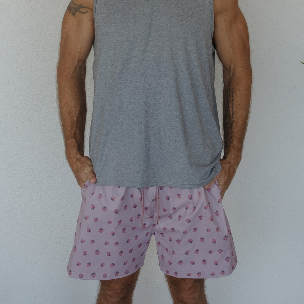 Men's Board Shorts with Drawstring - Matilda Print