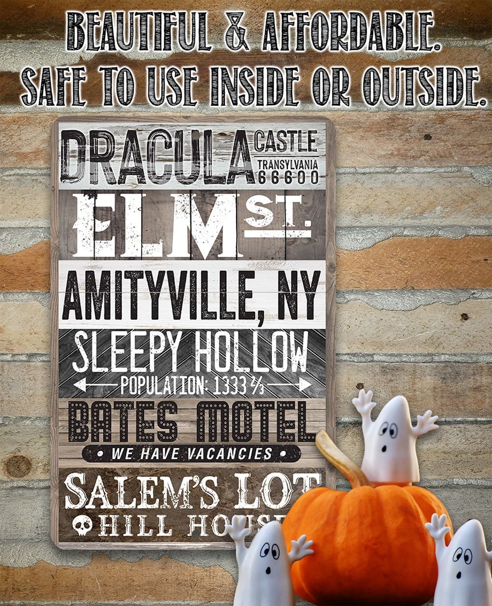 Halloween Towns Sign - Metal Sign