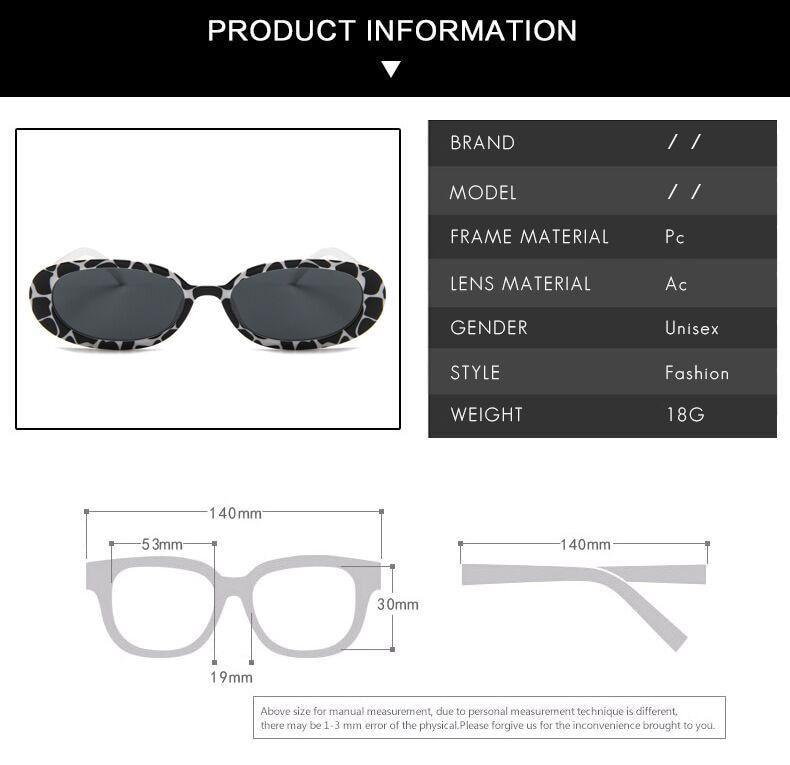 90s Retro Polarized Oval Sunglasses for Women Small Frame