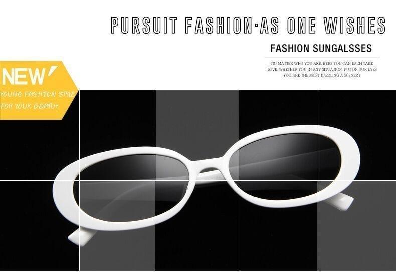 90s Retro Polarized Oval Sunglasses for Women Small Frame