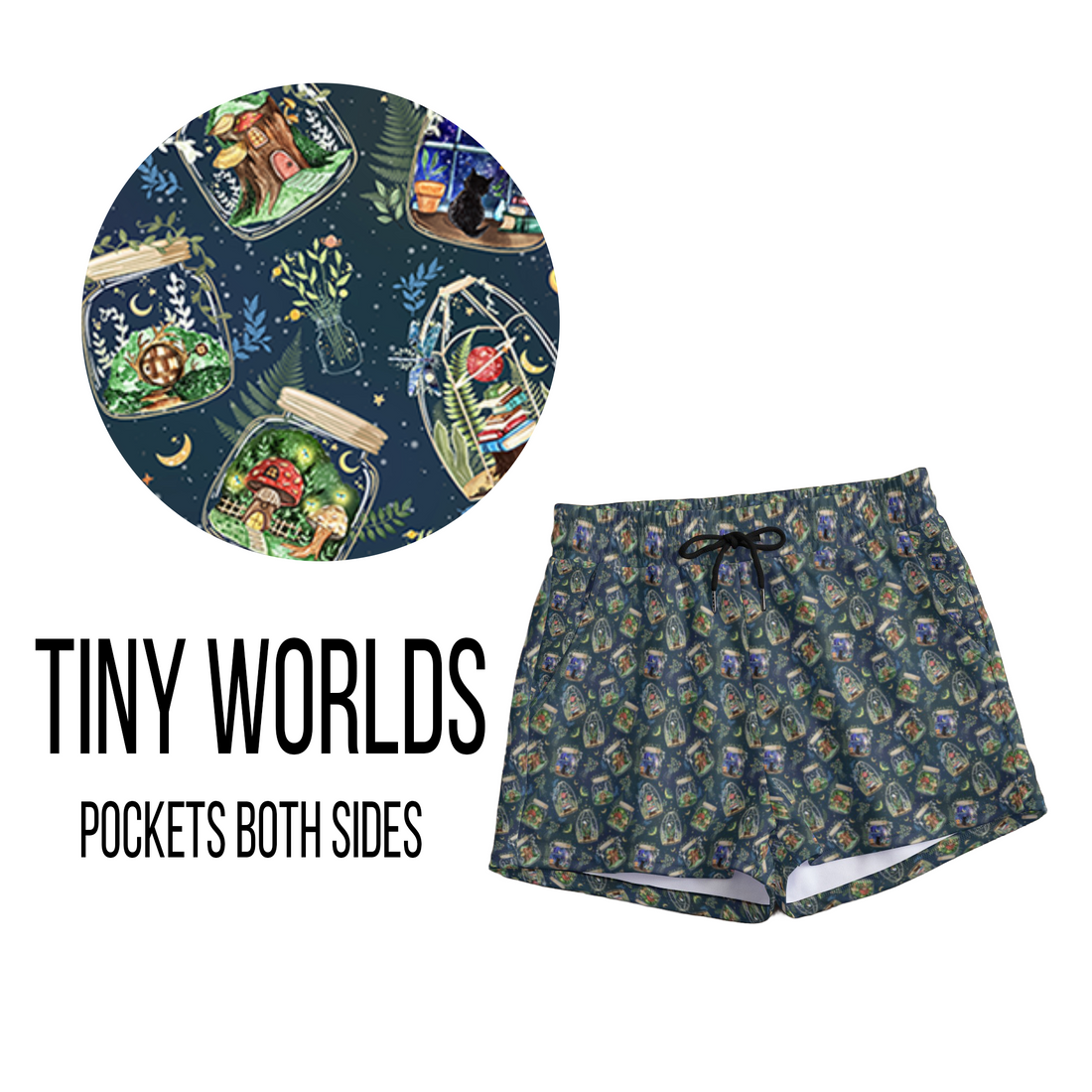 Tiny Worlds Whimsical Leggings - Abstract Print with Pockets