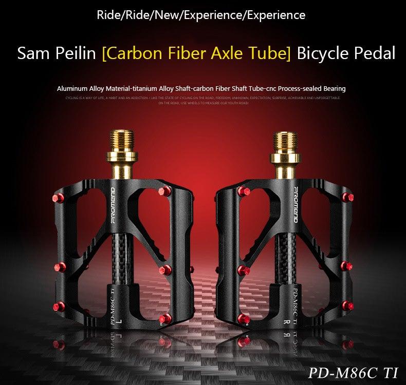 Titanium Carbon Fiber MTB Road Bike Pedals - Industrial Platform