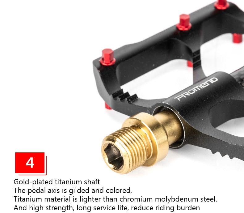 Titanium Carbon Fiber MTB Road Bike Pedals - Industrial Platform