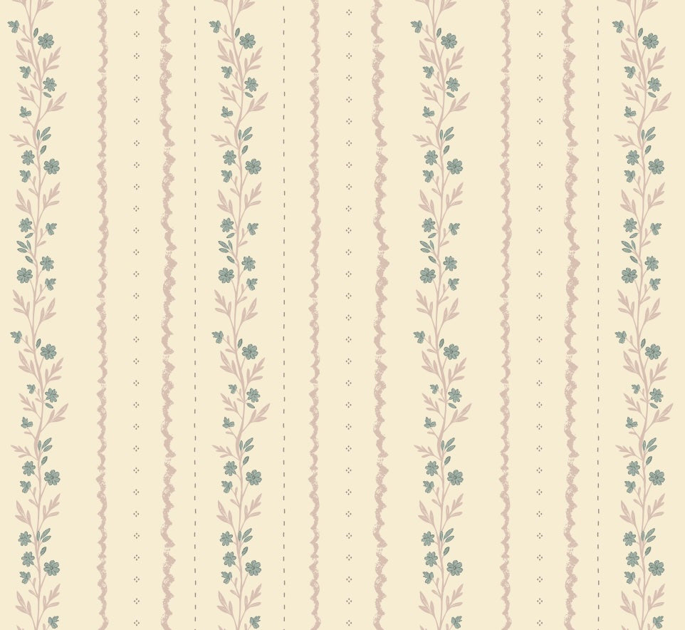 Tova Floral Removable Wallpaper in Cream, Terracotta & Green