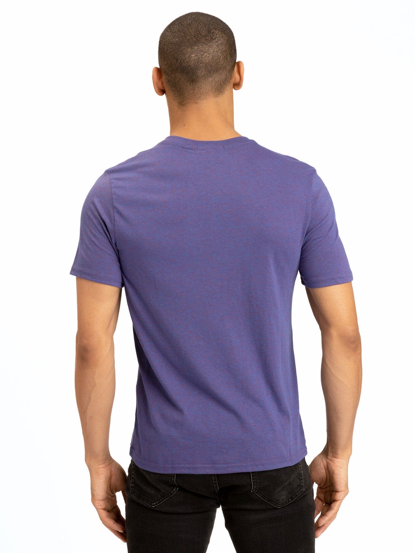 Men's Core Triblend Jersey V-Neck Tee in Purple