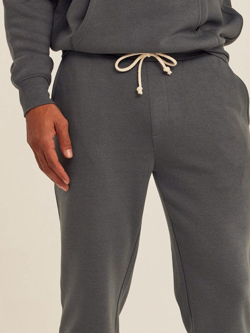 Men's Core Triblend Fleece Joggers in Charcoal Grey - Tapered Fit