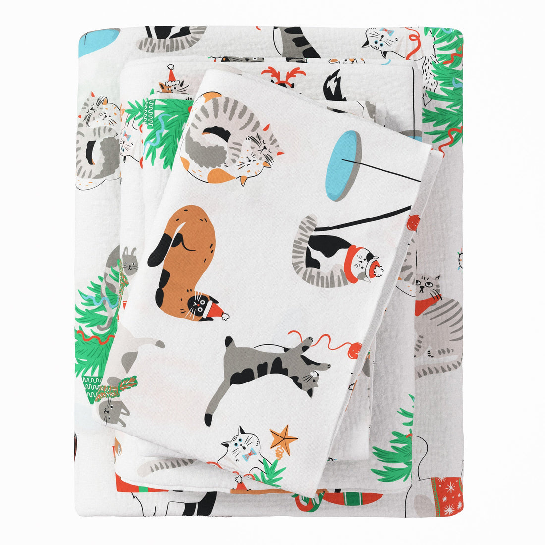 Turkish Cotton Christmas Flannel Sheet Set - Whittaker Collection