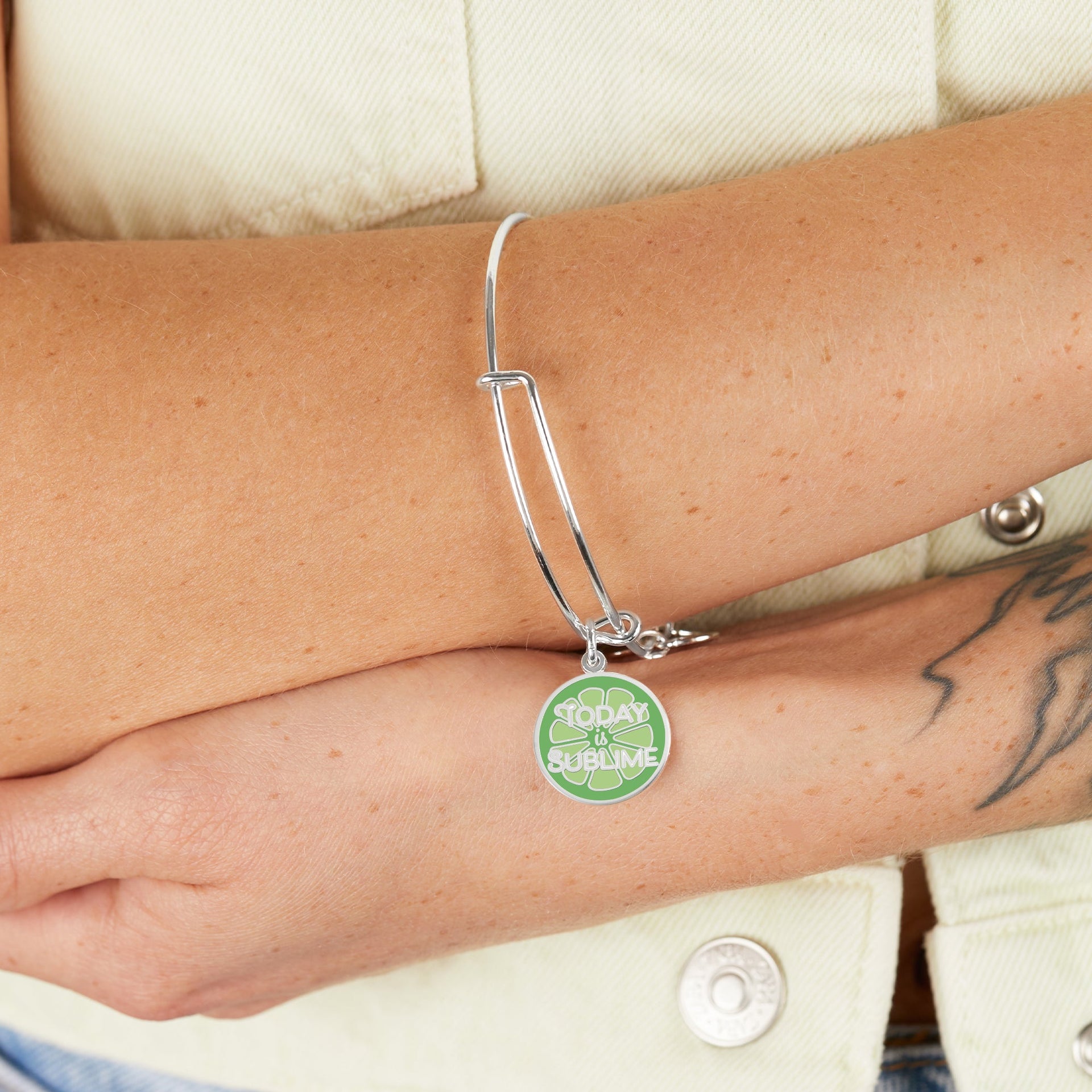 Today is Sublime Charm Bangle Bracelet in Recycled Metal