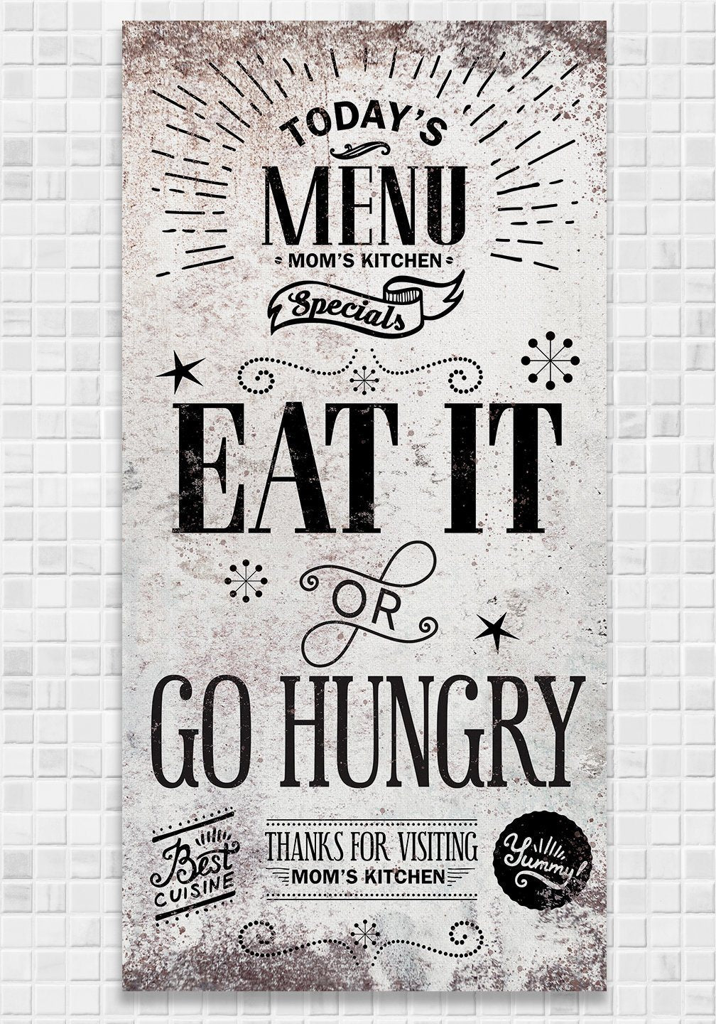 Today's Menu Vertical - Canvas