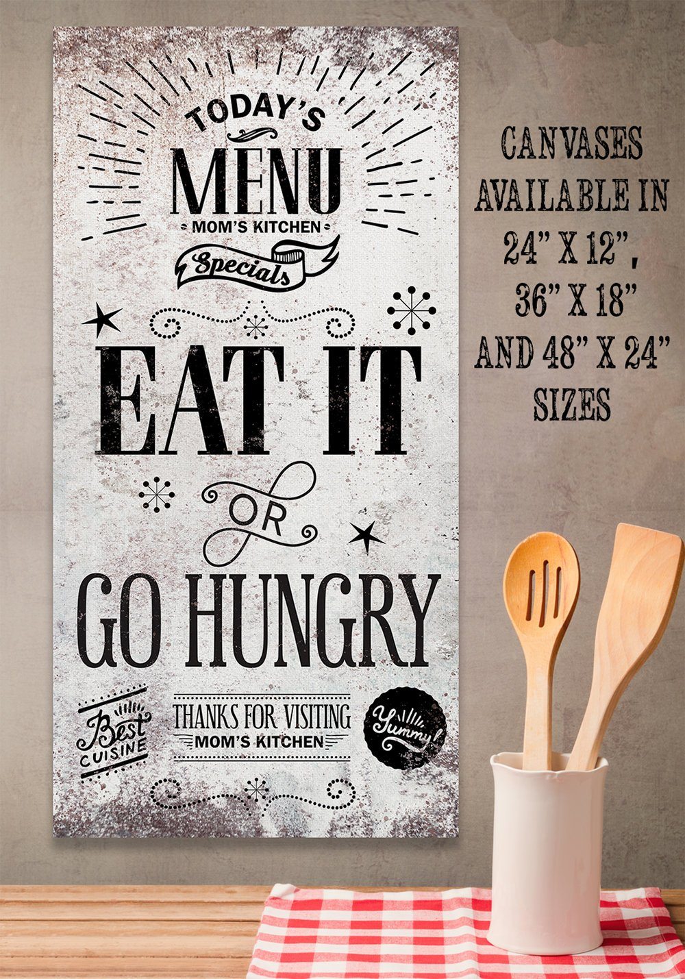 Today's Menu Vertical - Canvas