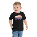 Toddler wearing a comfortable, relaxed-fit short sleeve cotton tee in a casual outdoorsy style.