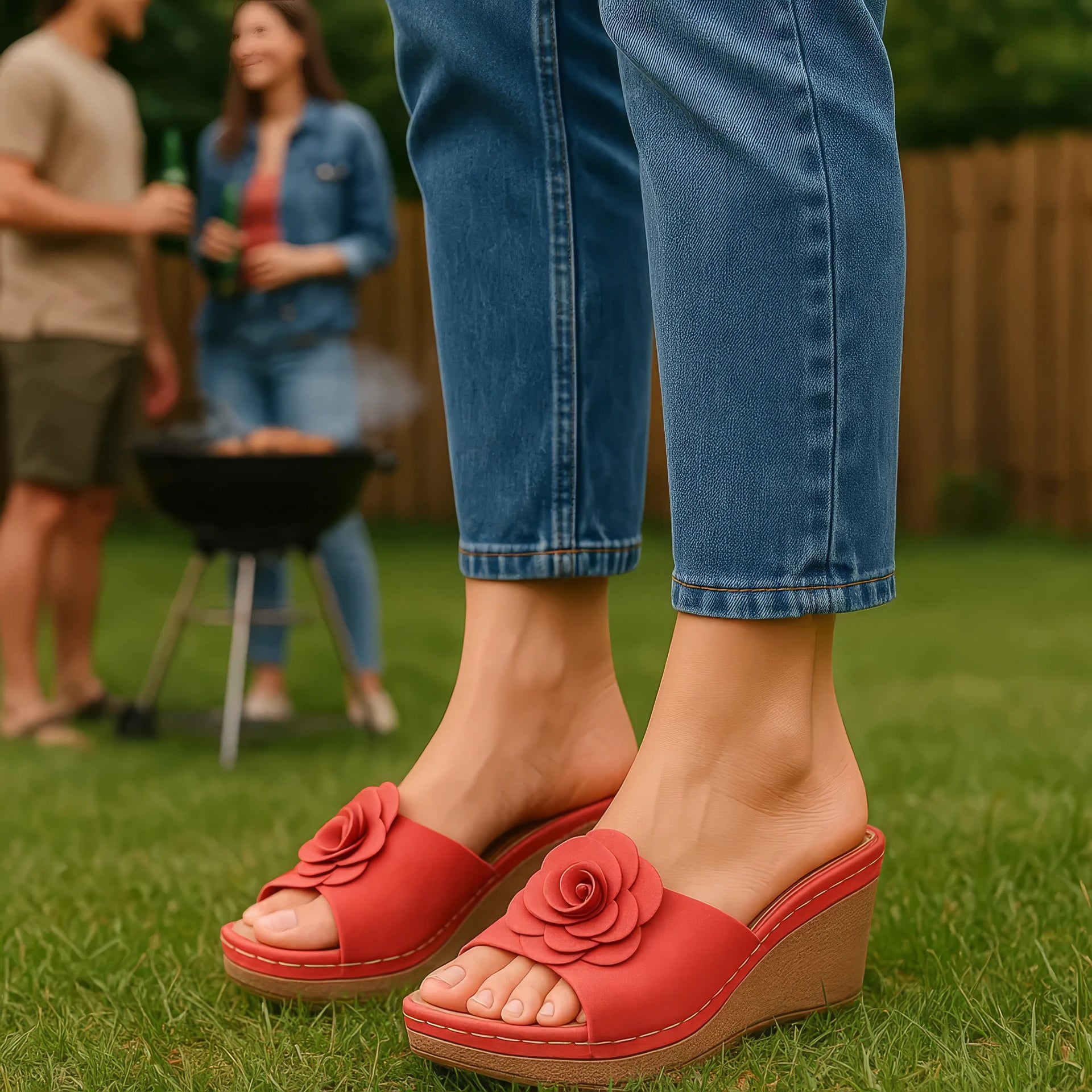 Women's Tokyo Black Wedge Sandals - Versatile Elevated Footwear