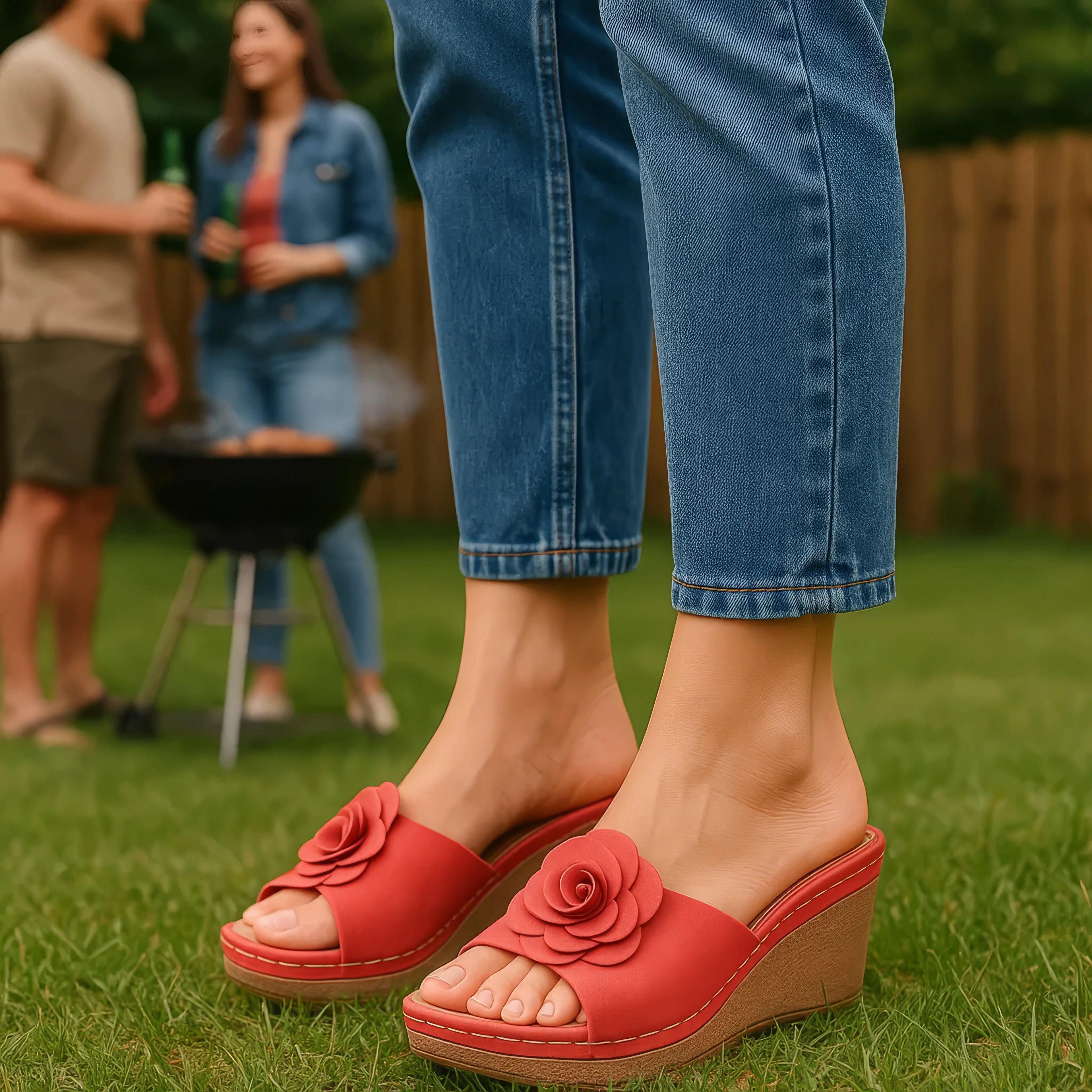 Women's Tokyo Black Wedge Sandals - Versatile Elevated Footwear