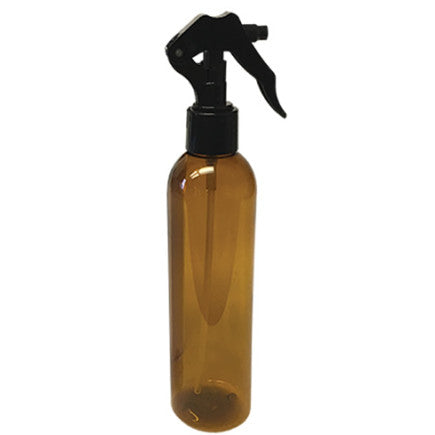 Tolco 8 oz Amber Bullet Bottle with professional micro mist spray trigger