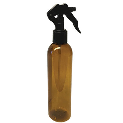 Tolco 8 oz Amber Bullet Bottle with professional micro mist spray trigger