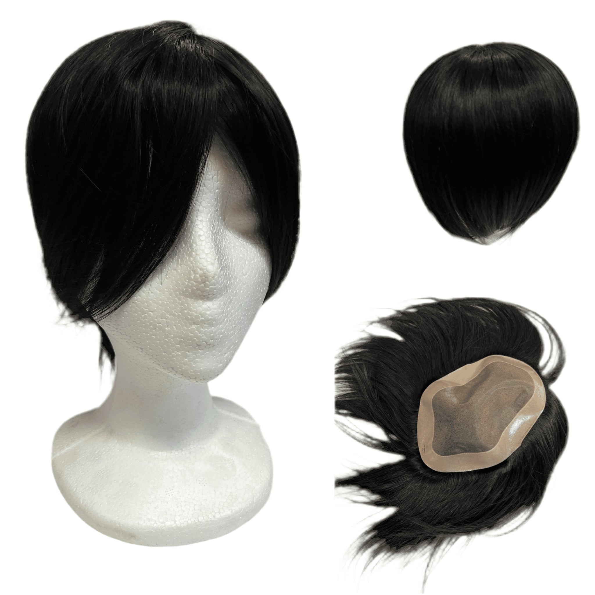 Premium 8x8 cm Human Hair Topper for Instant Volume and Thickness