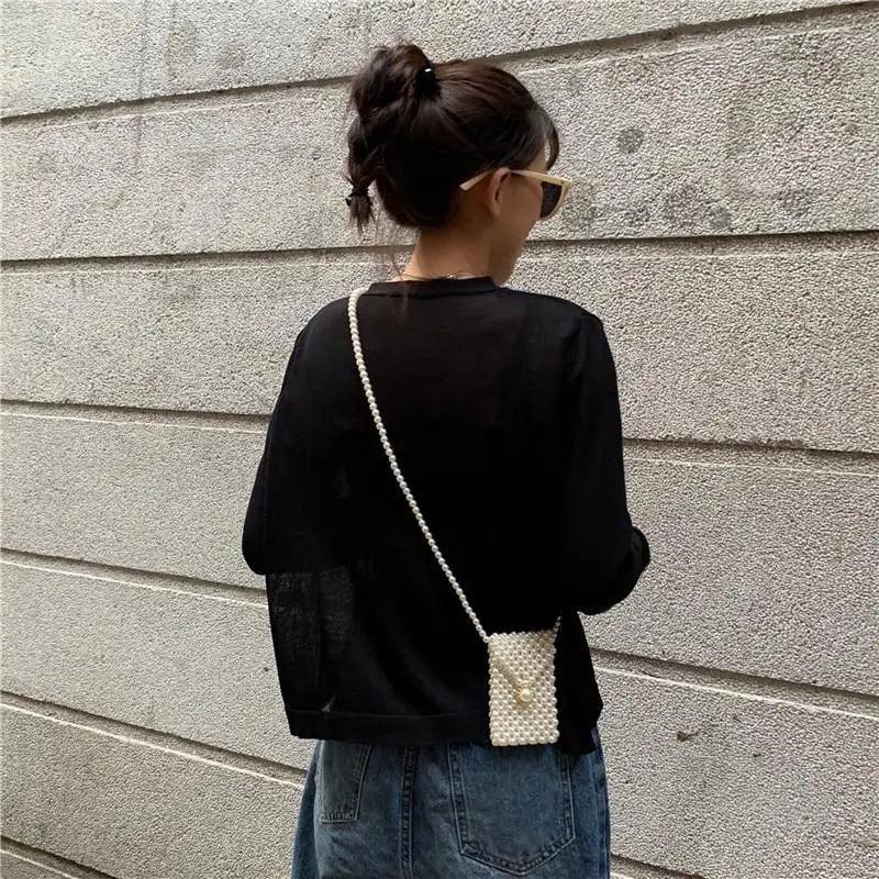 Cardigan For Women Long Sleeve Cardigan Summer Cropped Cardigan Knitted V neck Thin Ice Silk Sweaters Sunscreen Shirt Tops