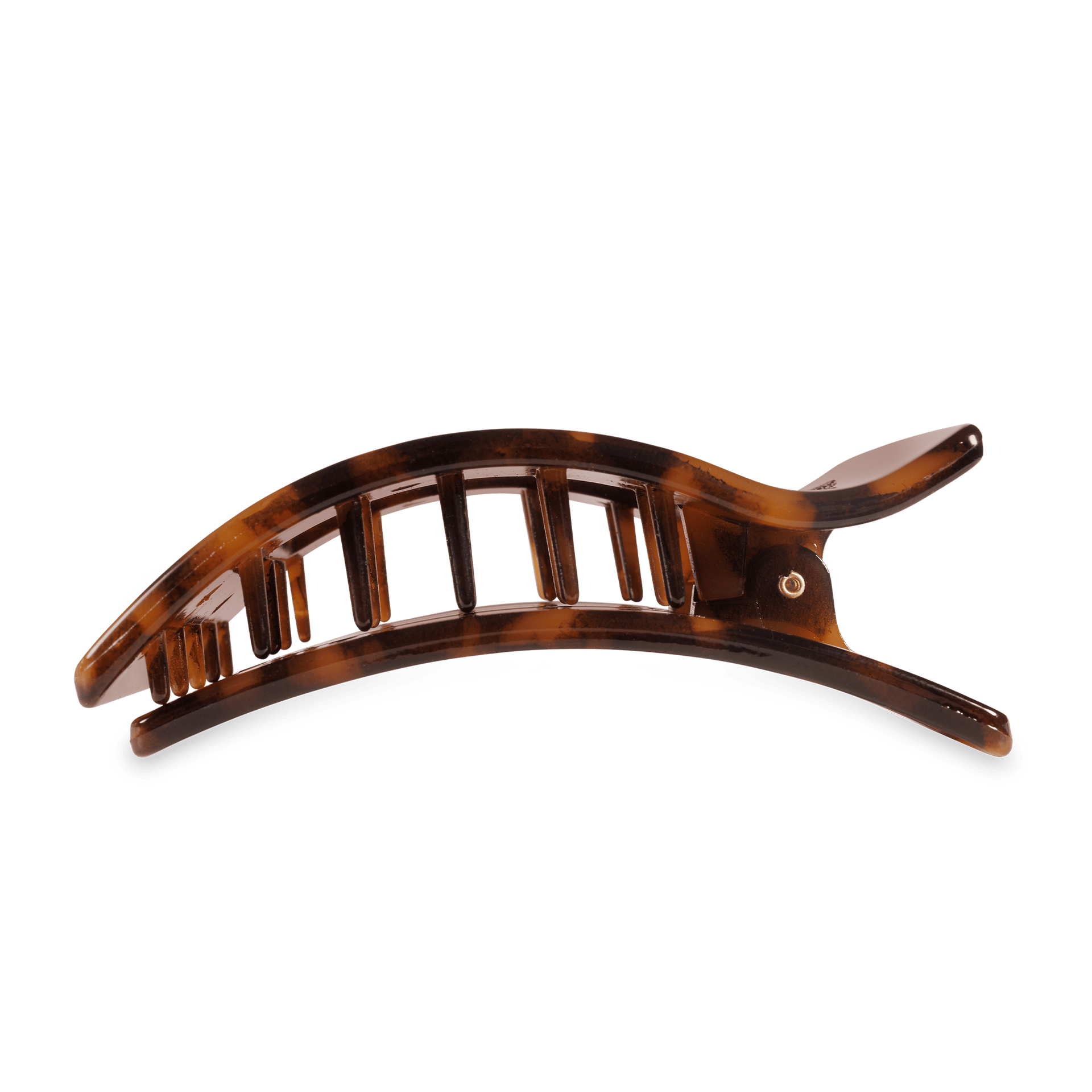 Tortoise Large Flat Rectangle Hair Clip for Everyday Comfort