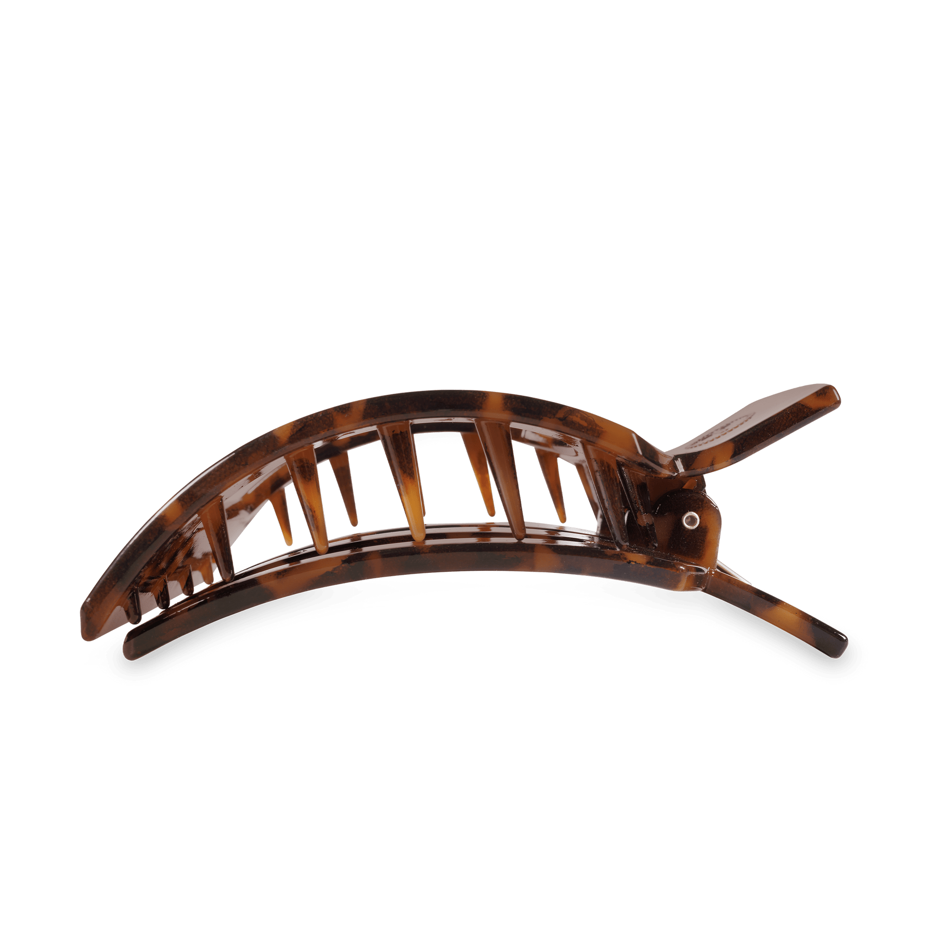 Large Flat Square Hair Clip in Tortoise Print for Comfortable Wear