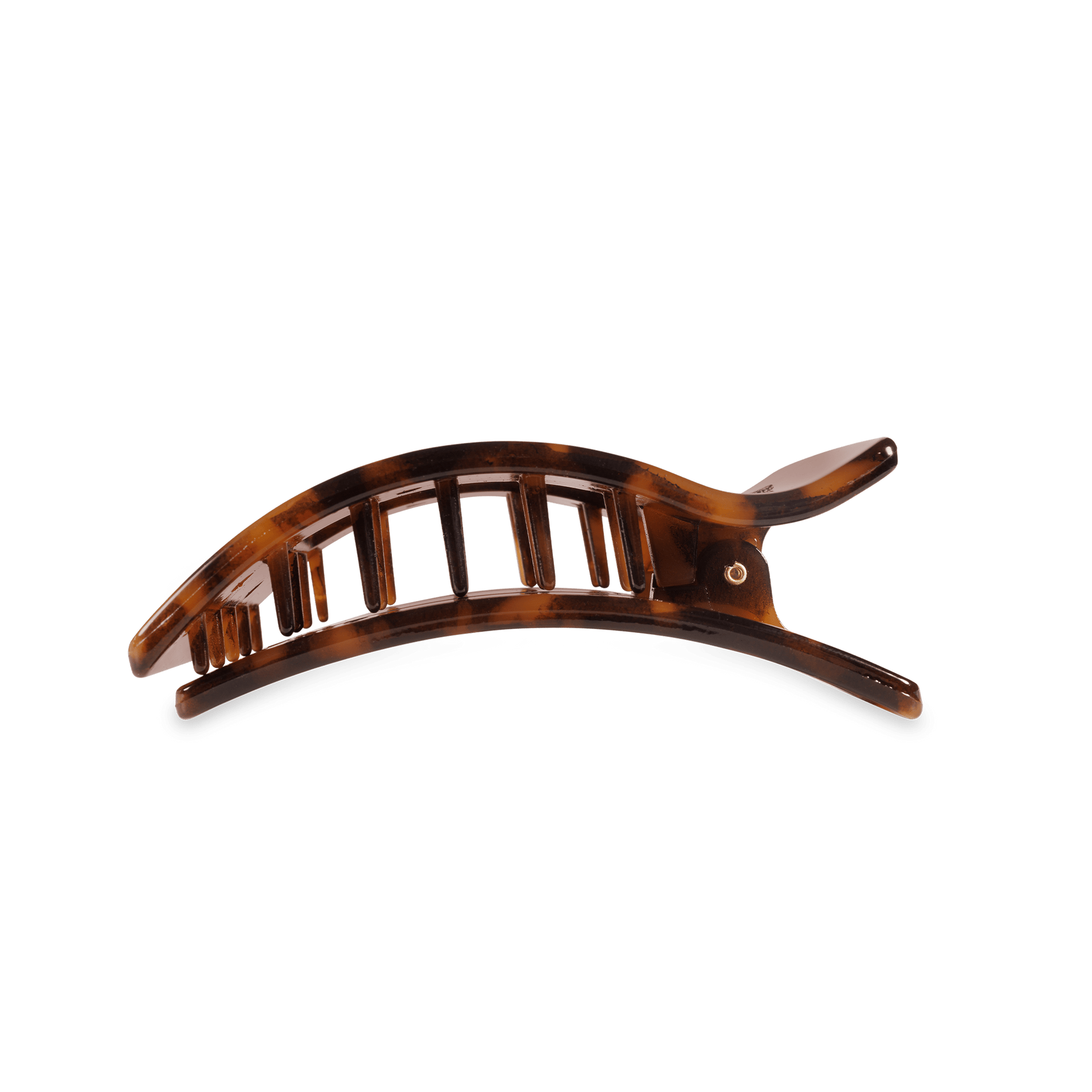 Tortoise Medium Flat Rectangle Hair Clip
