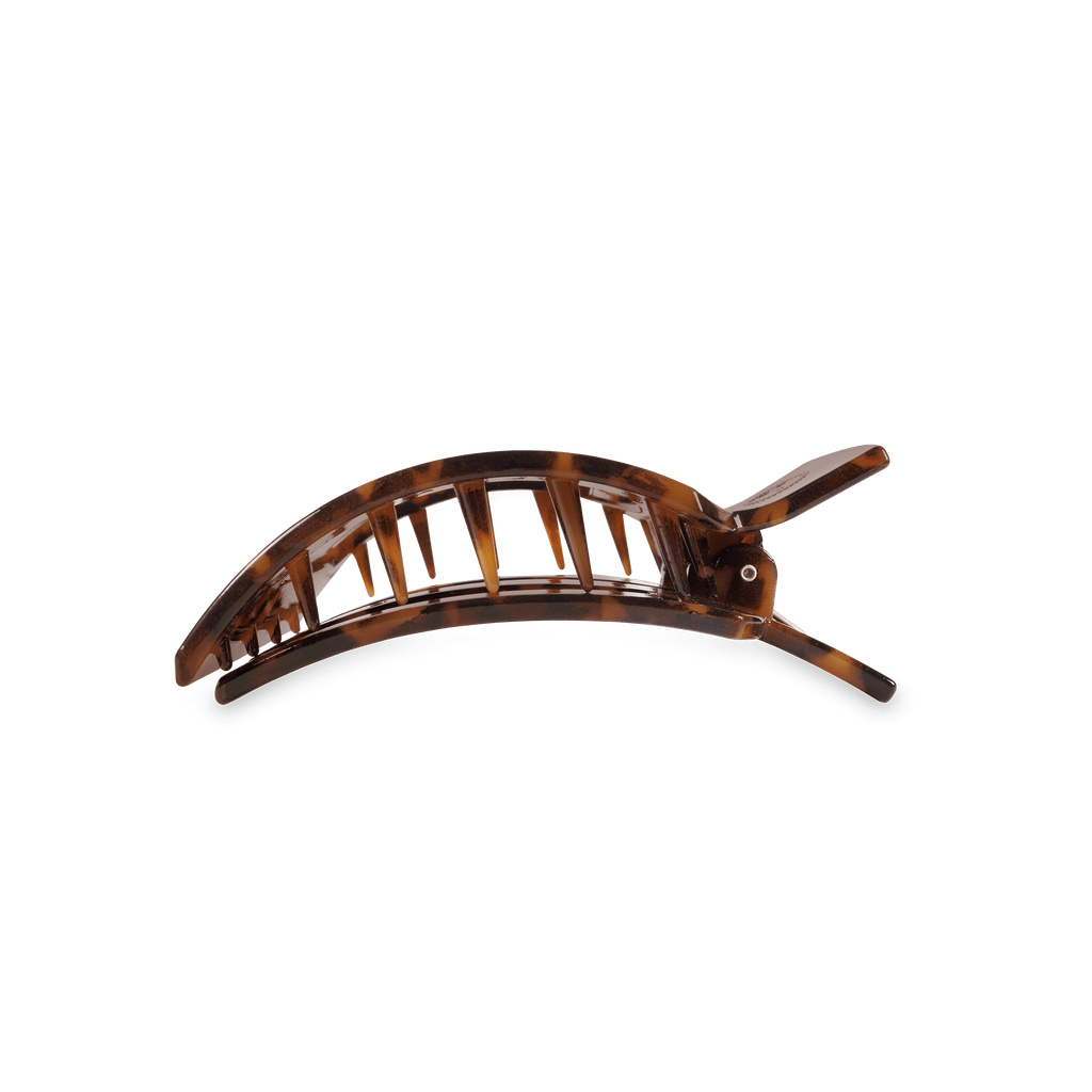 Tortoise Medium Flat Square Hair Clip for Comfortable Styling