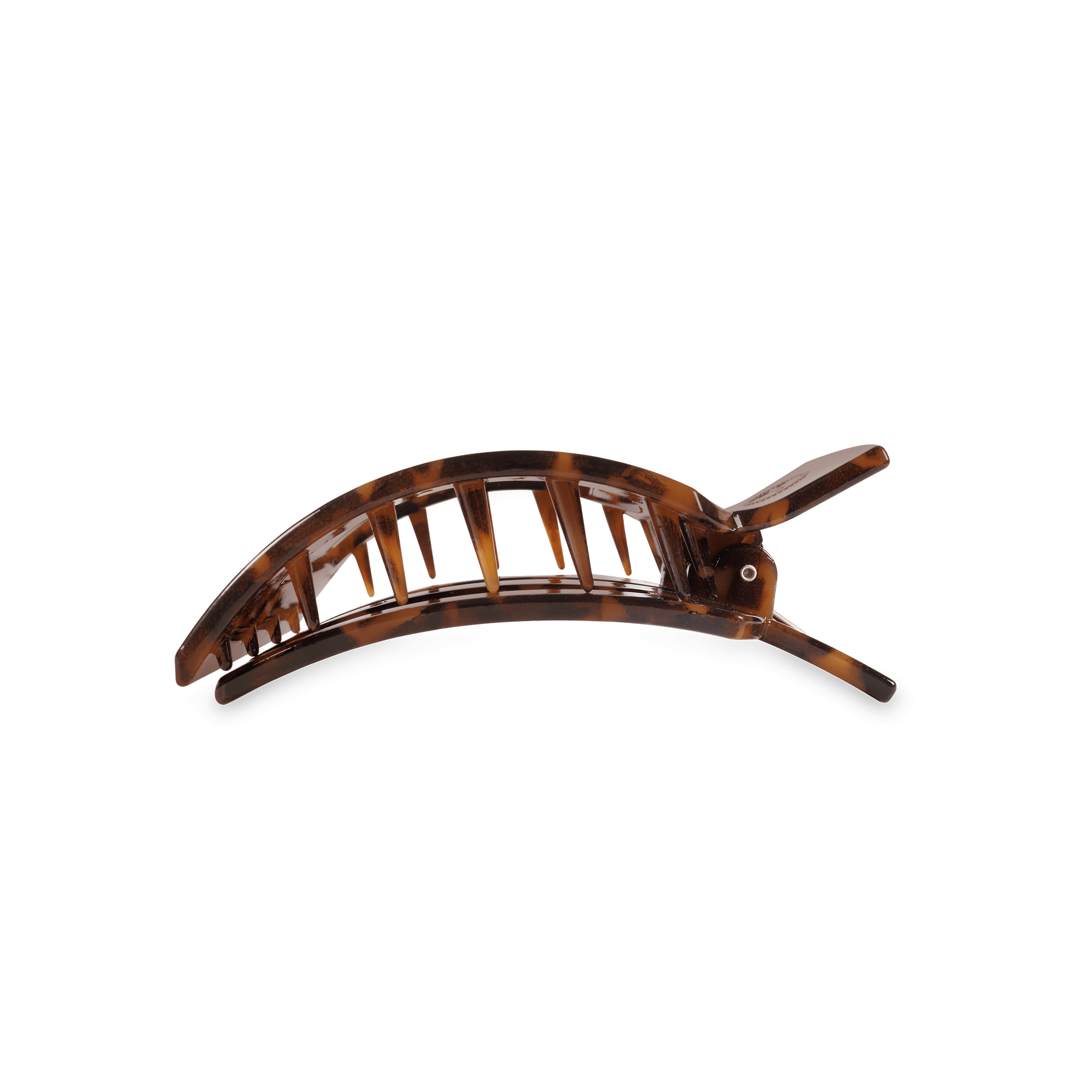 Tortoise Medium Flat Square Hair Clip for Comfortable Styling