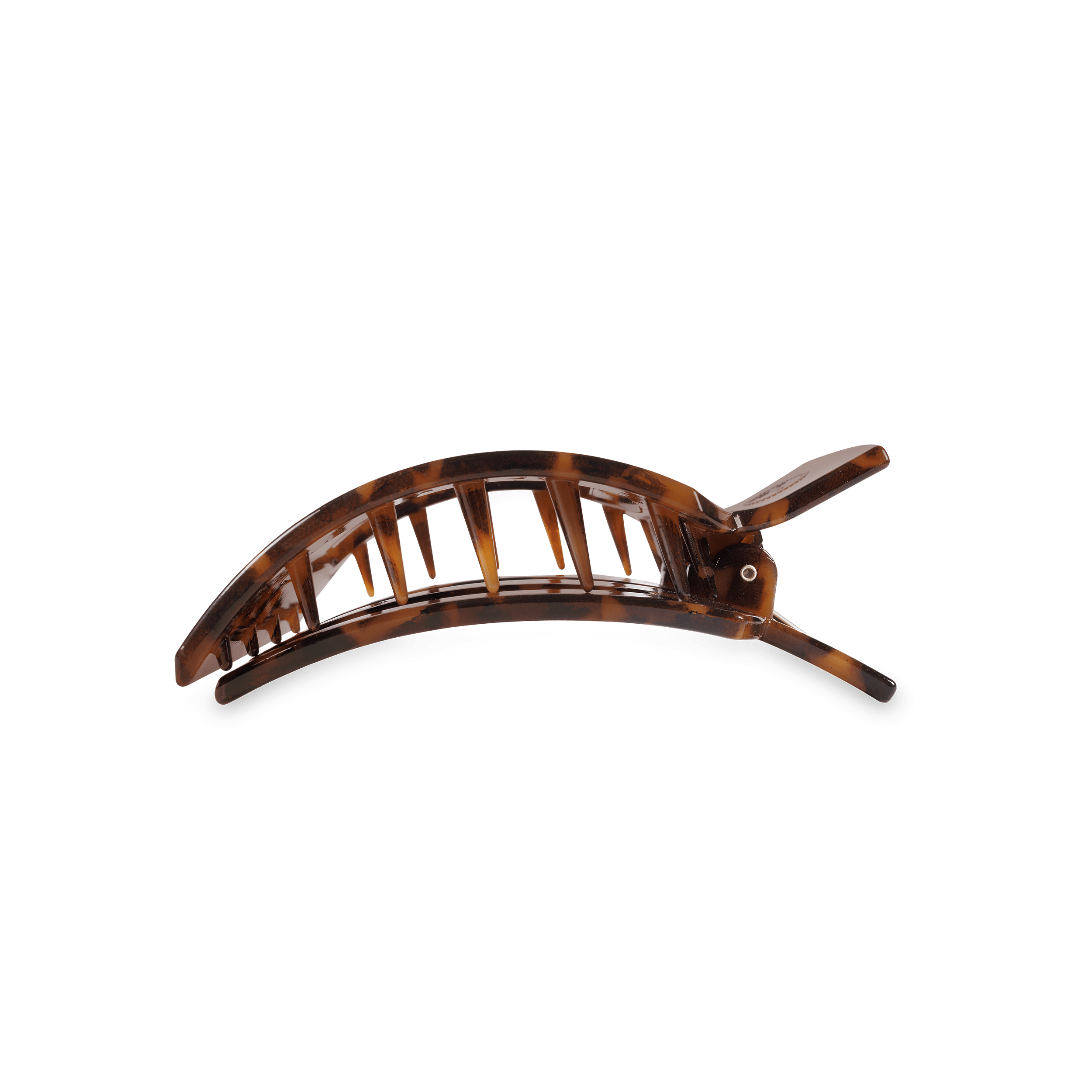 Tortoise Medium Flat Square Hair Clip for Comfortable Styling