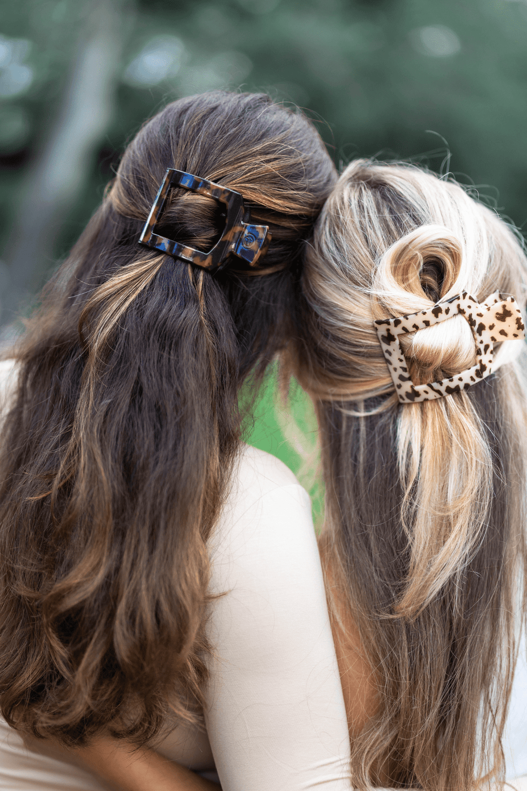 Tortoise Medium Flat Square Hair Clip for Comfortable Styling