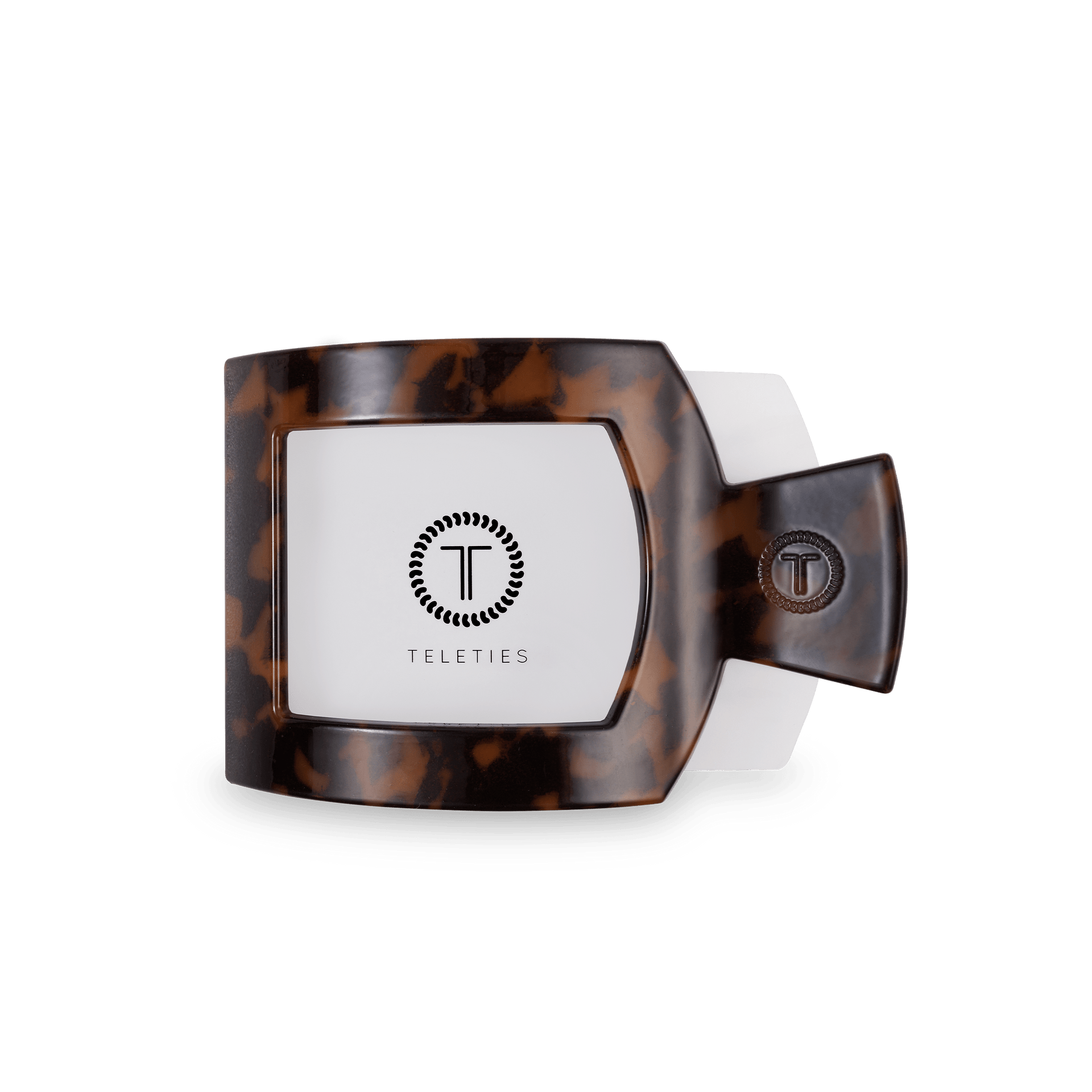 Tortoise Medium Flat Square Hair Clip for Comfortable Styling