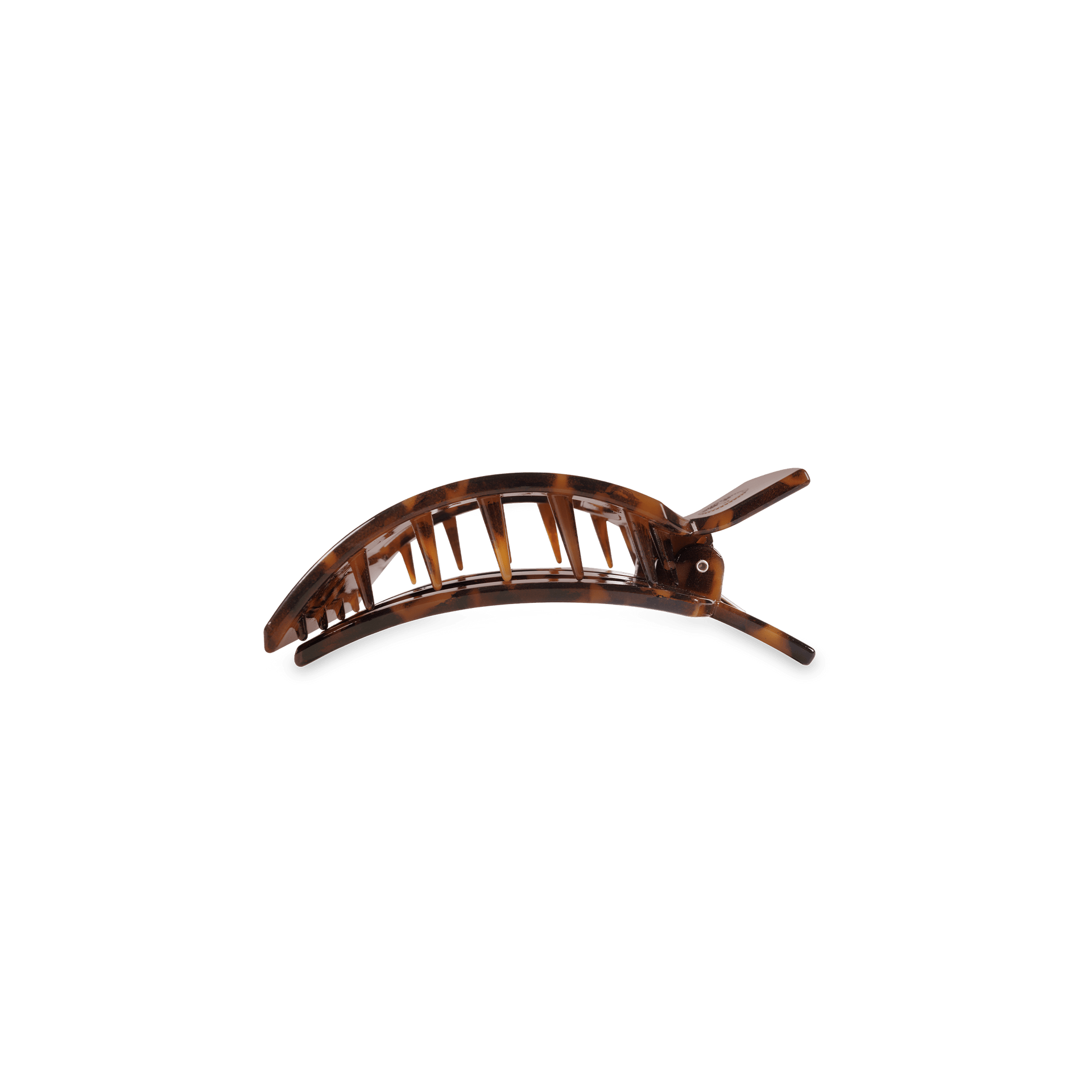 Small Flat Square Hair Clip in Tortoise - Comfortable Hair Claw