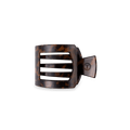 Small square hair clip in tortoise print with flat-back design