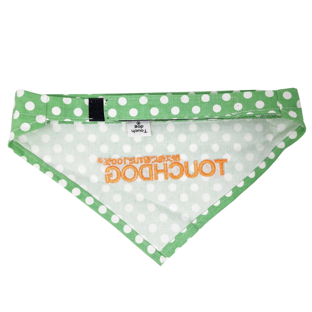Touchdog Polka-dot Patterned Hook-and-Loop Fashion Dog Bandana