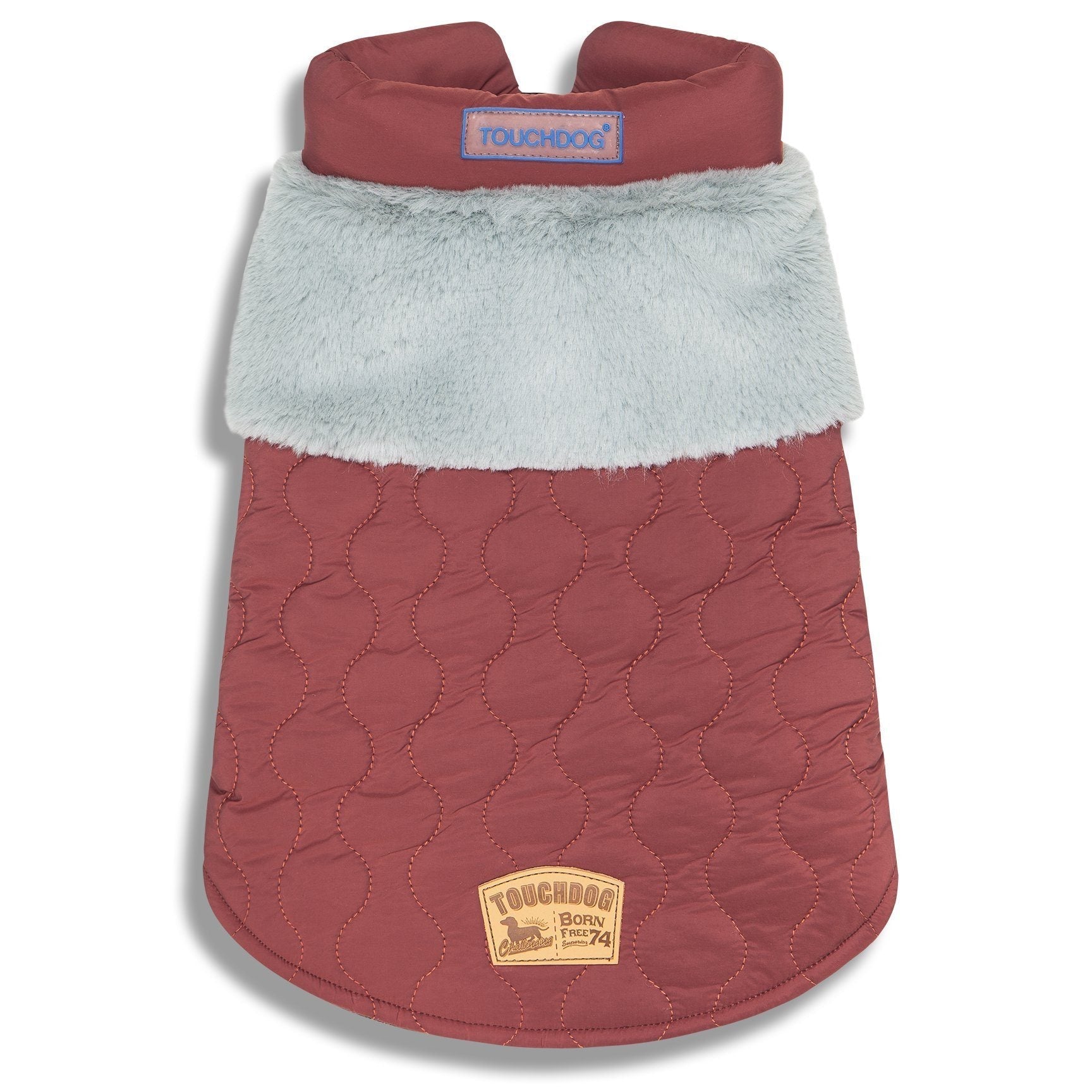 Touchdog 'Furrost-Bite' Fur and Fleece Designer Fashion Dog Jacket