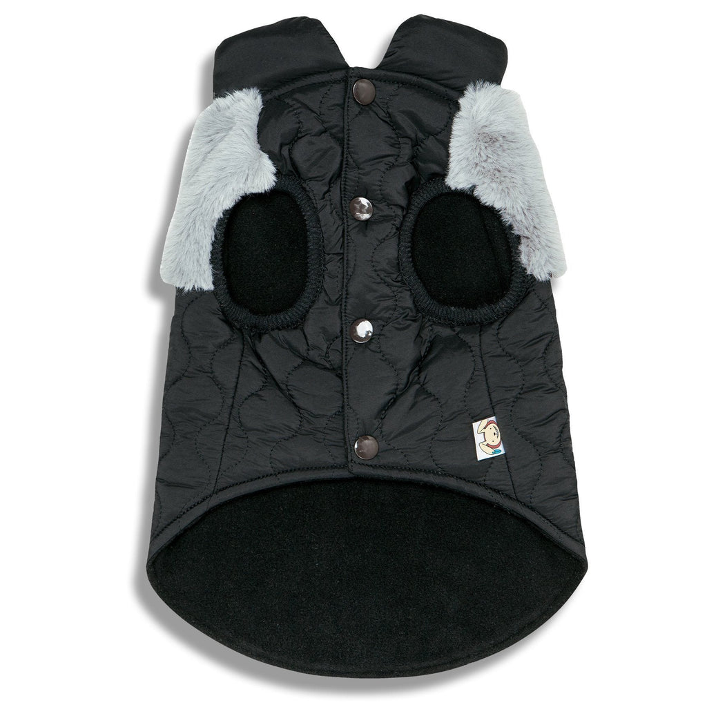 Touchdog 'Furrost-Bite' Fur and Fleece Designer Fashion Dog Jacket