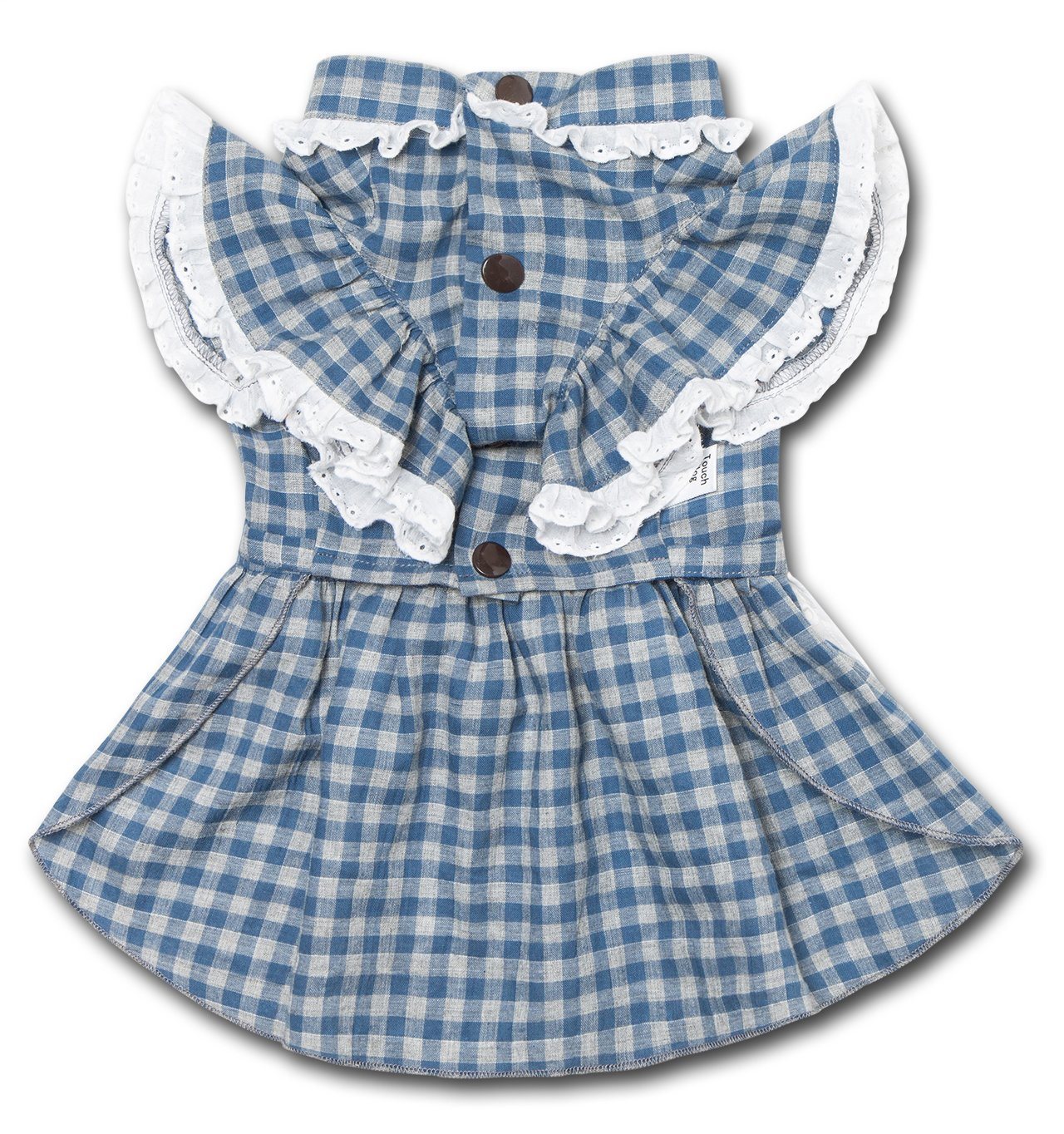 Touchdog 'I love Poochi' Classical Plaid Fashion Designer Dog Dress