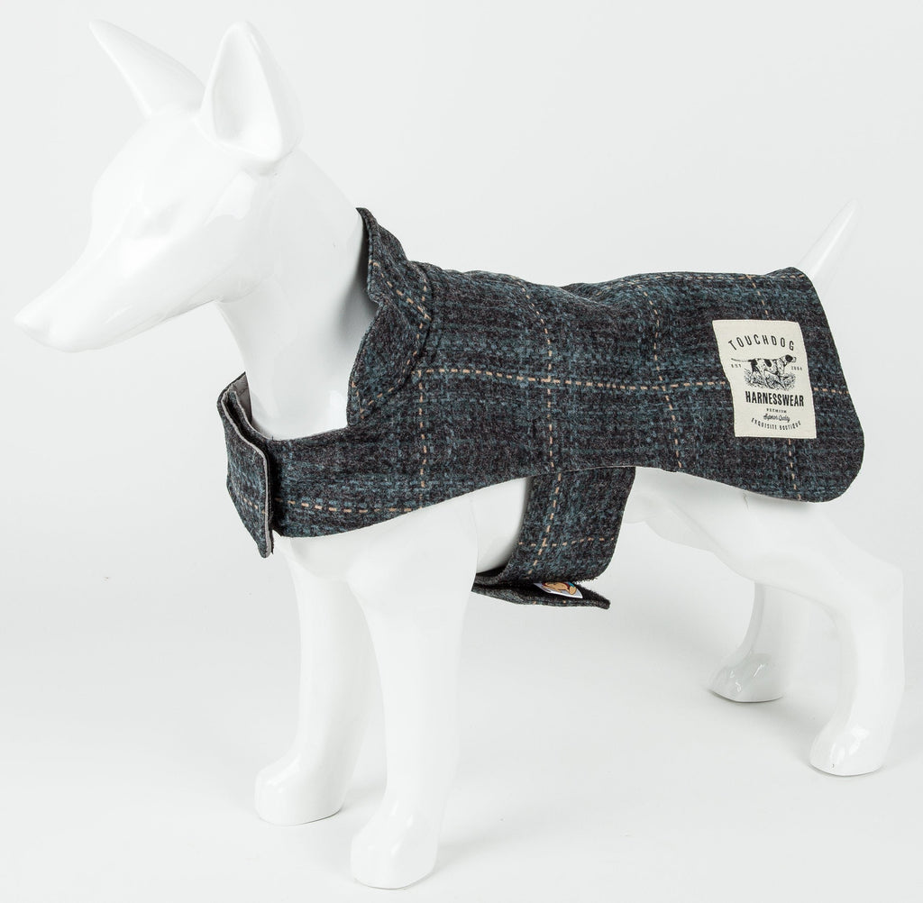 Windowpane Plaid Dog Jacket and Reversible Dog Mat Set - Image 3