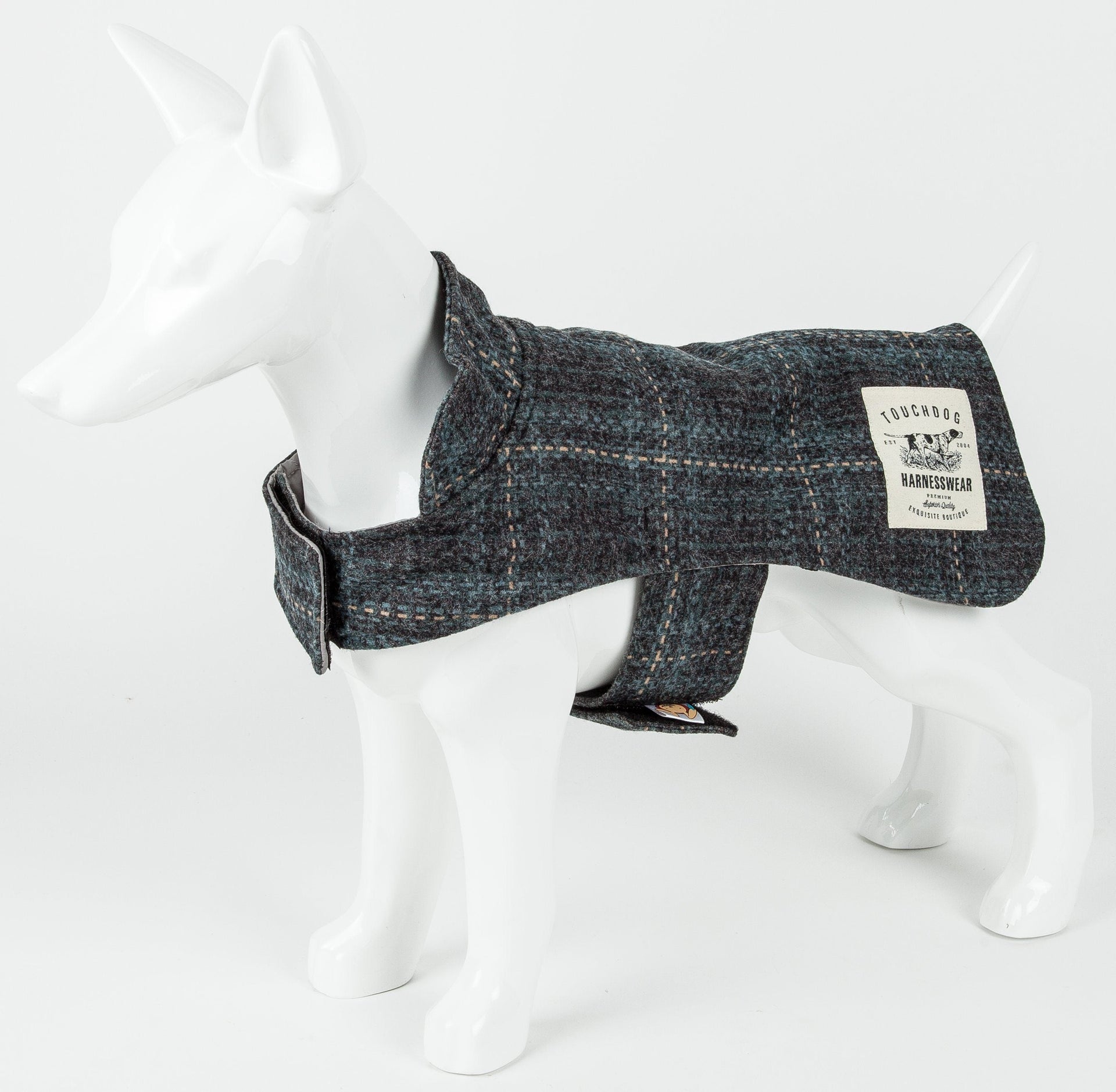 Windowpane Plaid Dog Jacket and Reversible Dog Mat Set - Image 3
