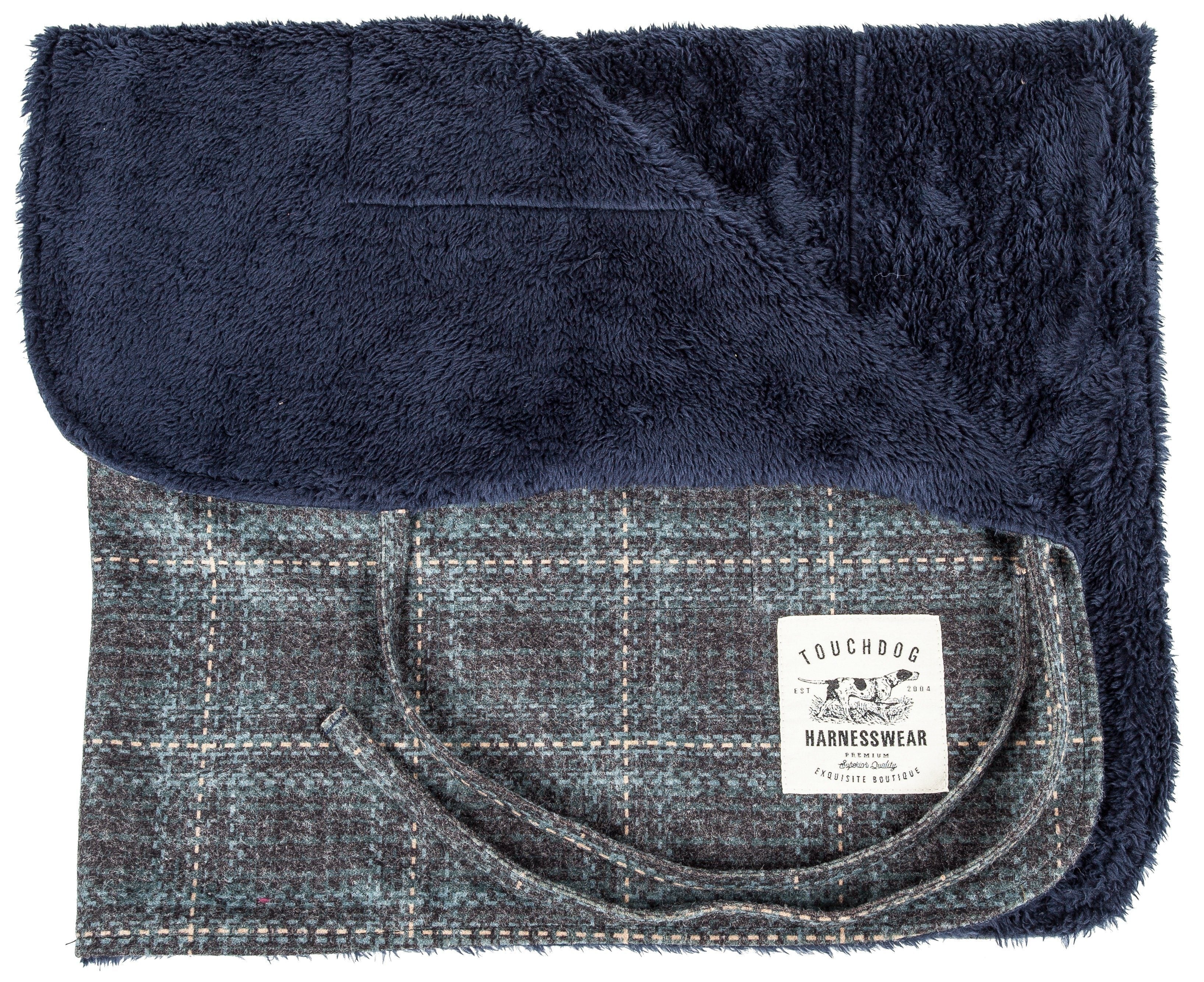 Windowpane Plaid Dog Jacket and Reversible Dog Mat Set - Image 6