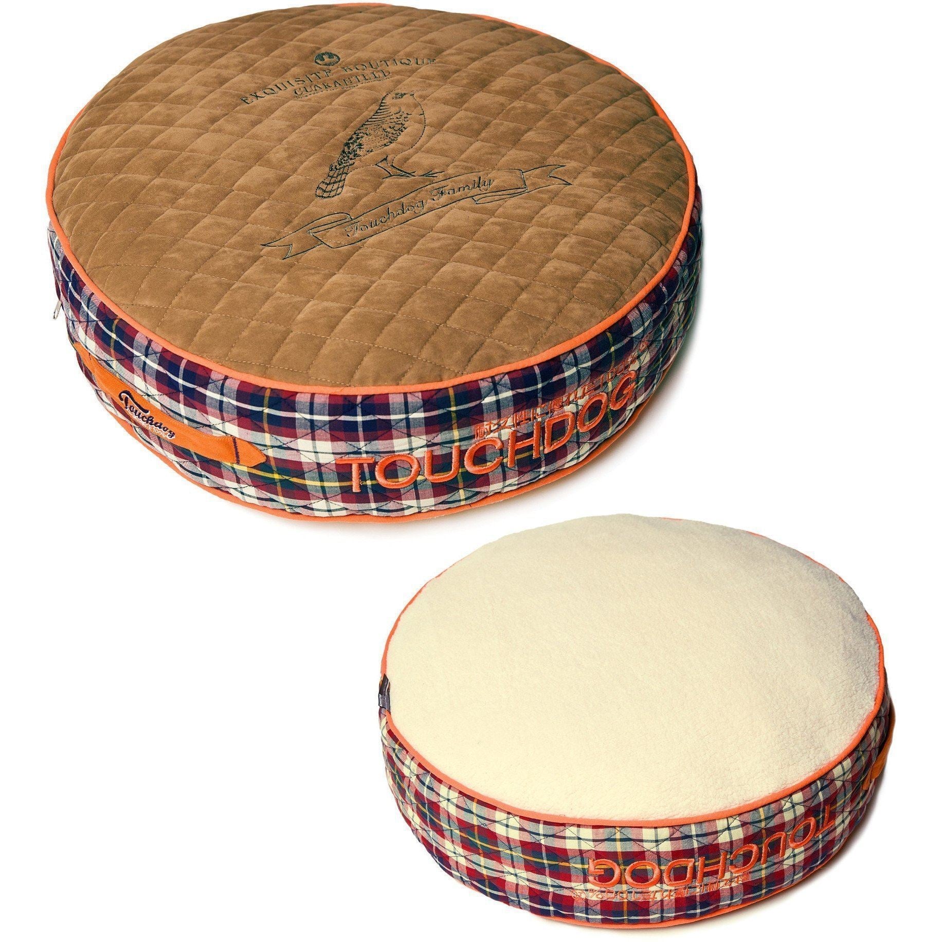Touchdog ® 'Bark-Royale' Quilted and Raised Premium Rounded Designer Dog Bed