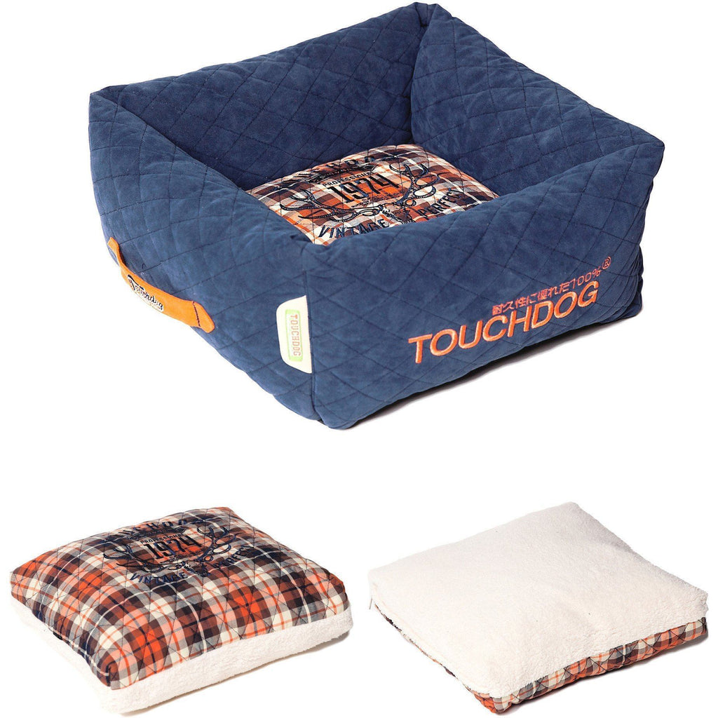 Touchdog ® 'Exquisite-Wuff' Quilted Squared Designer Dog Bed