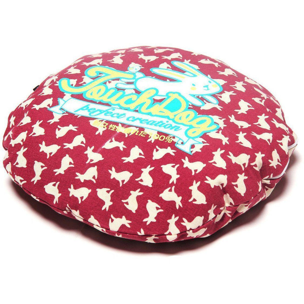 Touchdog ® 'Lazy-Bones' Rabbit-Spotted Rounded Designer Dog Bed