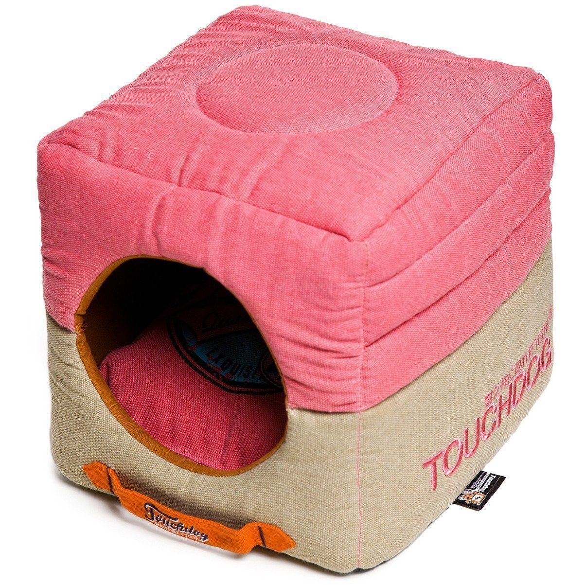 Touchdog ® 'Vintage Squared' 2-in-1 Convertible and Collapsible Dog and Cat Bed