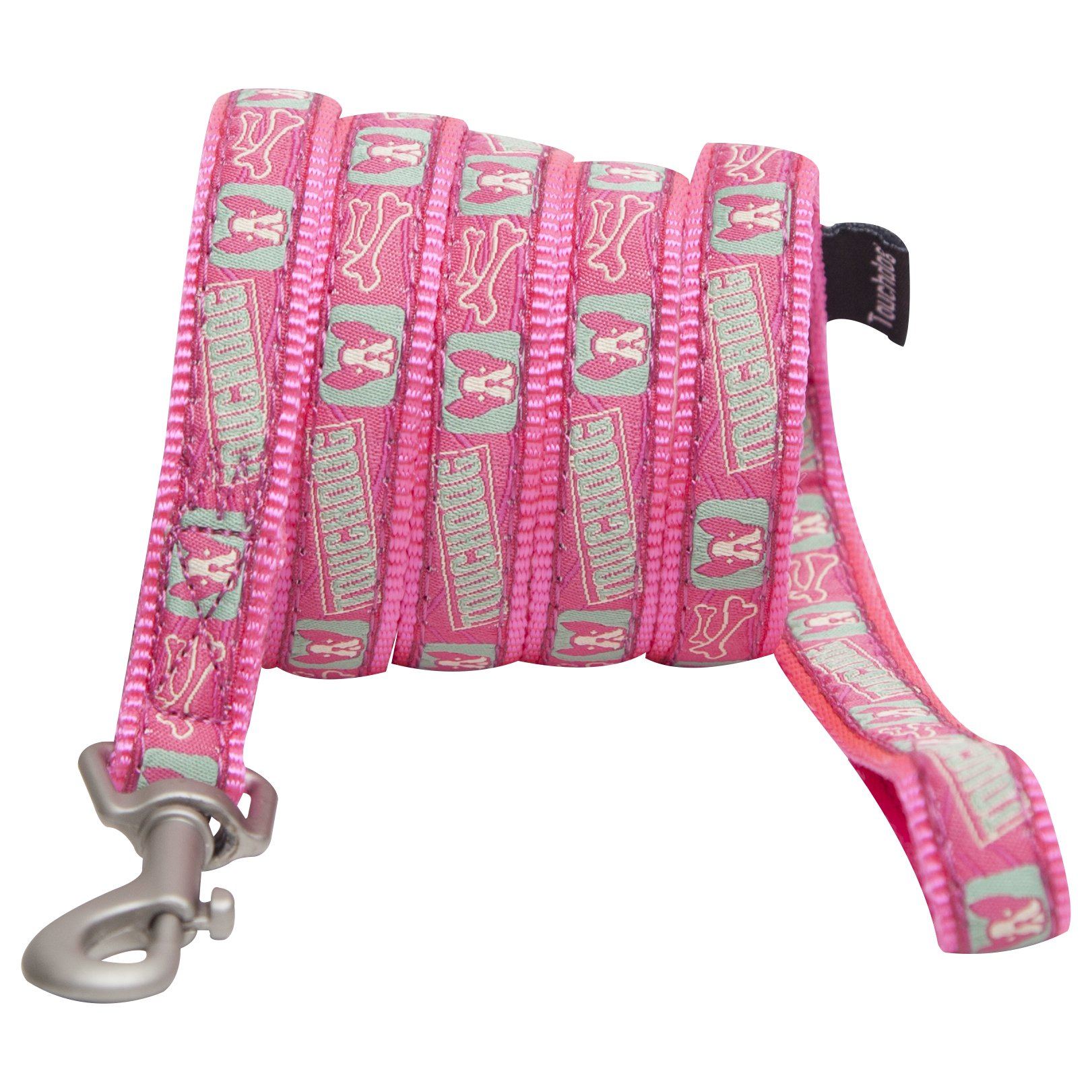 Touchdog Tough Stitched Durable Embroidered Leash and Harness - Pink