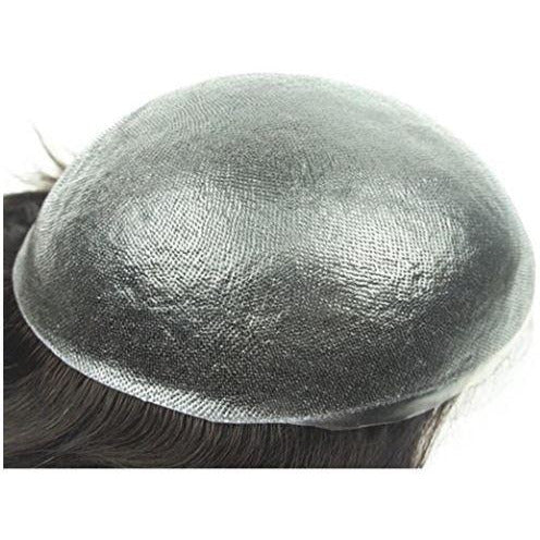 Men's PU Skin Toupee 100% Human Hair Natural Grooming Hairpiece