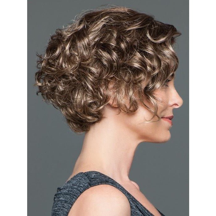 Tousled Synthetic Lace Front Wig with Mono Part, Brown & Blonde