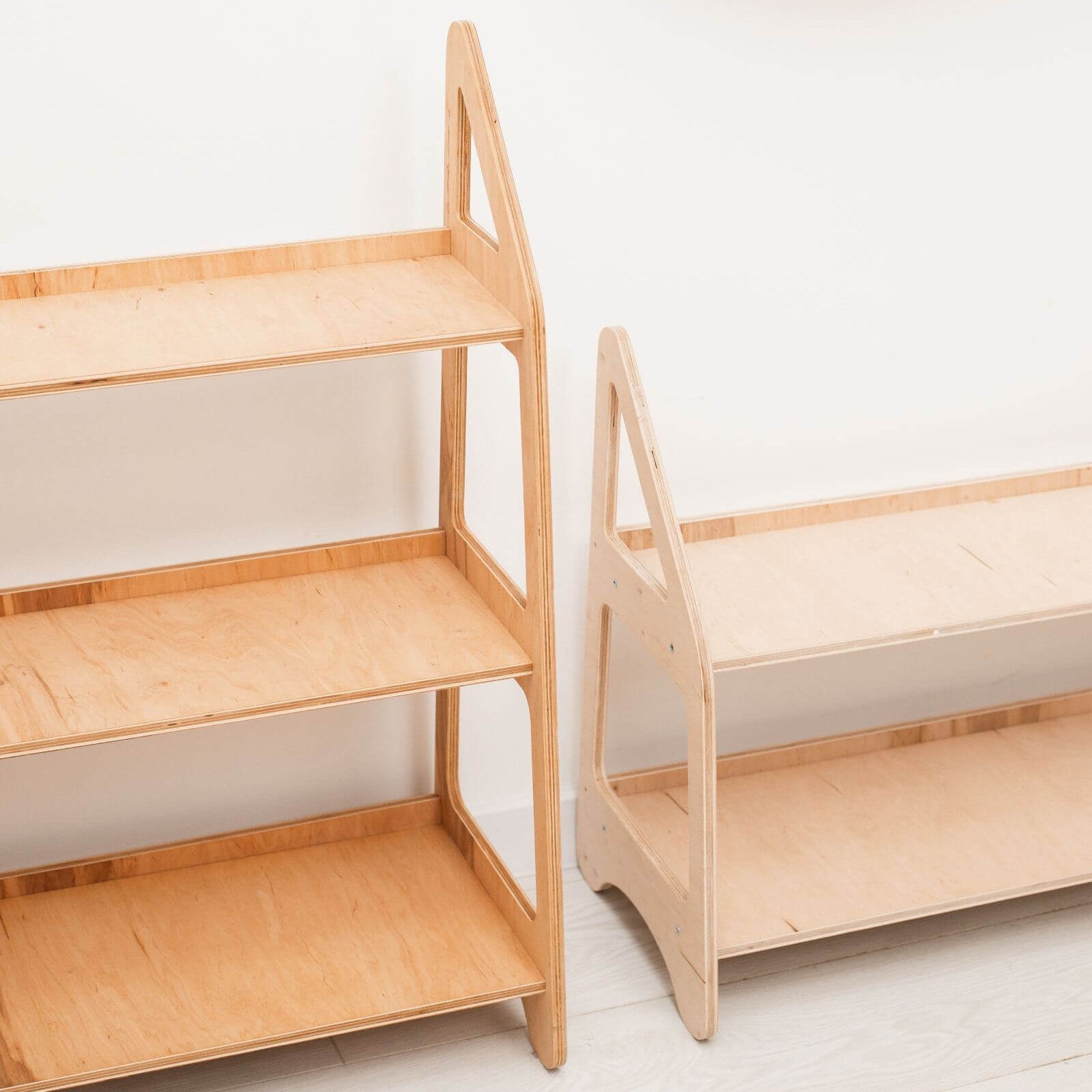 Minimalist Montessori Wooden Toy Shelf for Nursery Organization