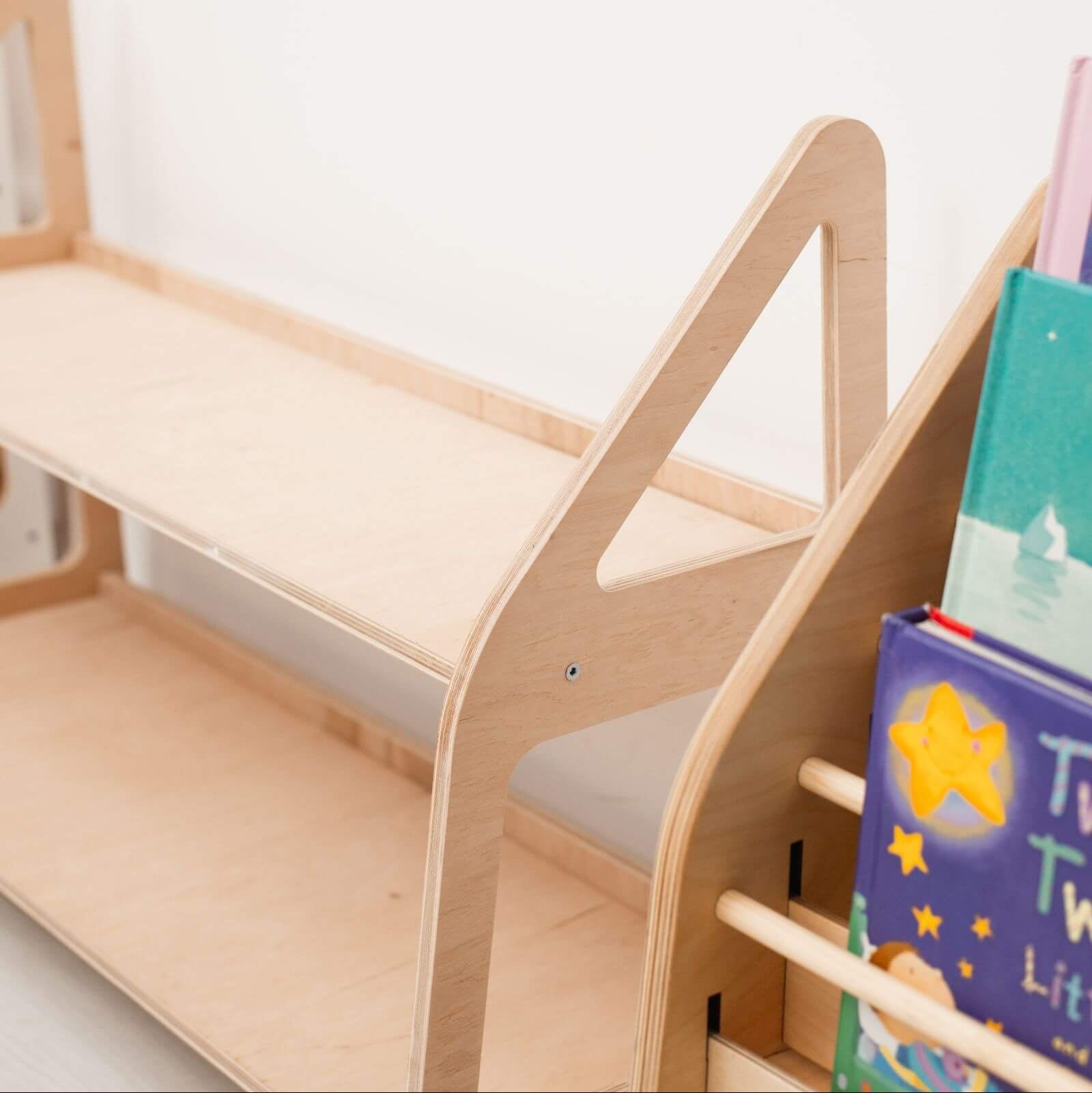 Montessori Toy Shelf for Kids - Durable Wooden Organizer